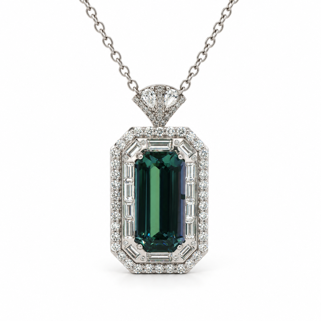 Natural diamond pendant