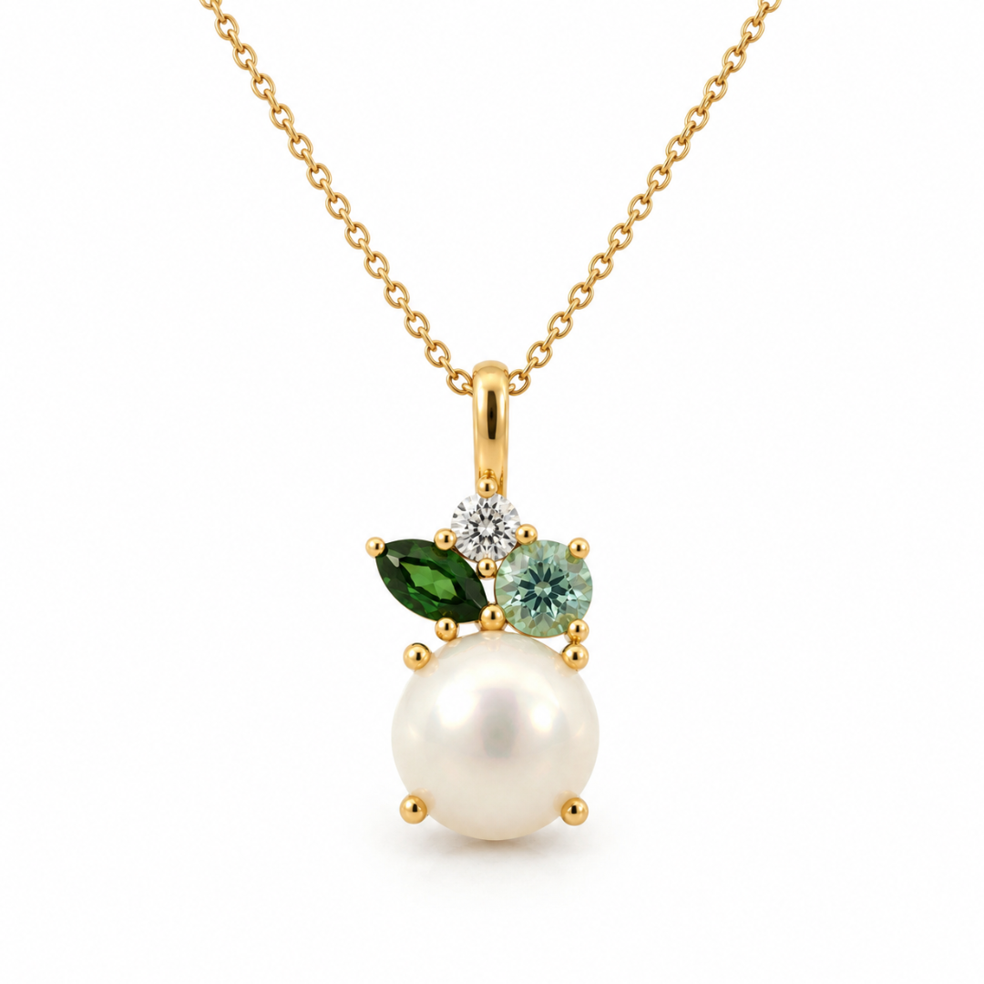 Natural diamond pendant